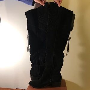 Tall Suede over the knee boot